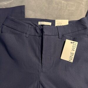 Women’s Nine West High Rise Slim ankle Pants.  Navy blue